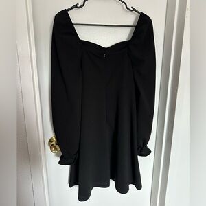 Long sleeve heart neckline mini dress